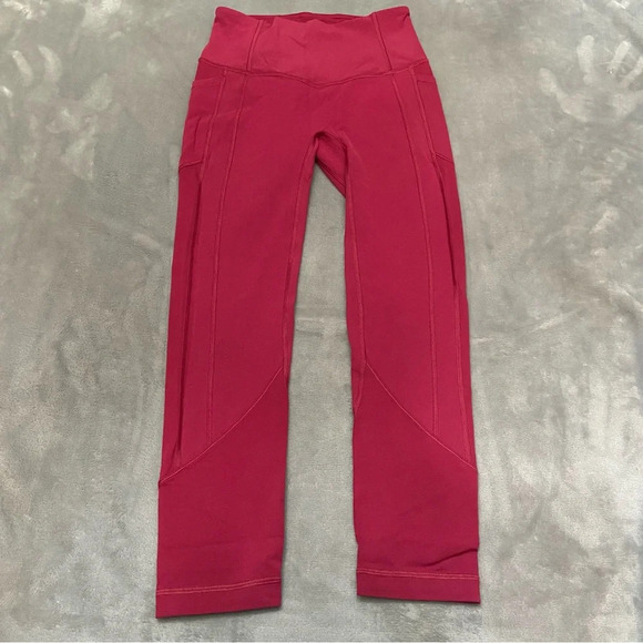 Lululemon All The Right Places Crop II *23" ruby wine 27241 - Picture 7 of 12